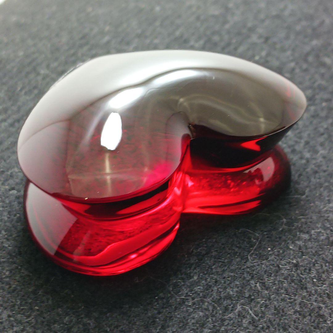 Y2285-3 バカラ ザンザン ハート 赤 レッド ペーパーウェイト 箱付