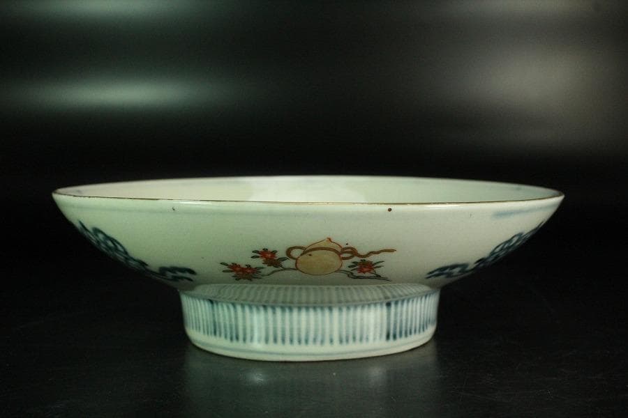 鍋島 色絵 皿 時代物(K-LC855)