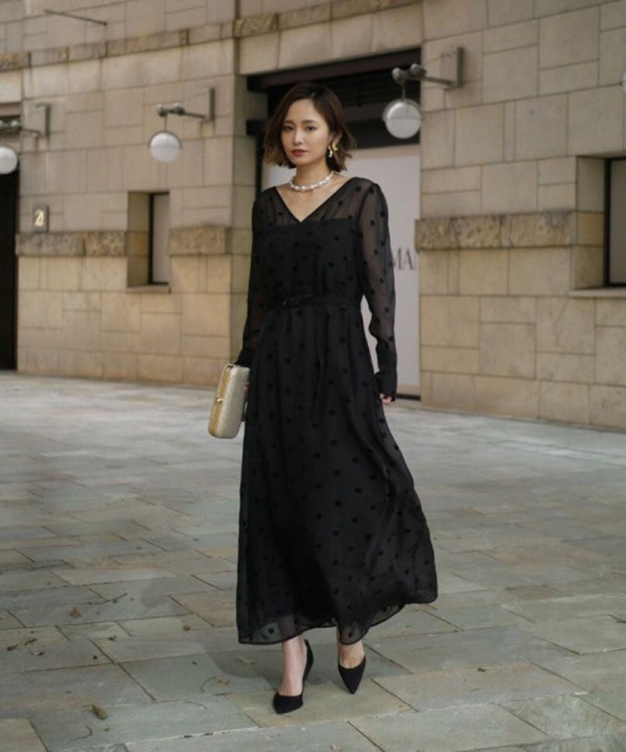 【新品未使用タグ付き】My shawty オケージョンドレス　ブラック　LEJA