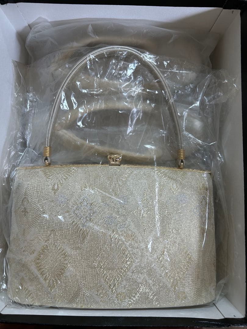 和装用 ゴールドバッグと草履セット お揃い 23.5cm ラメ