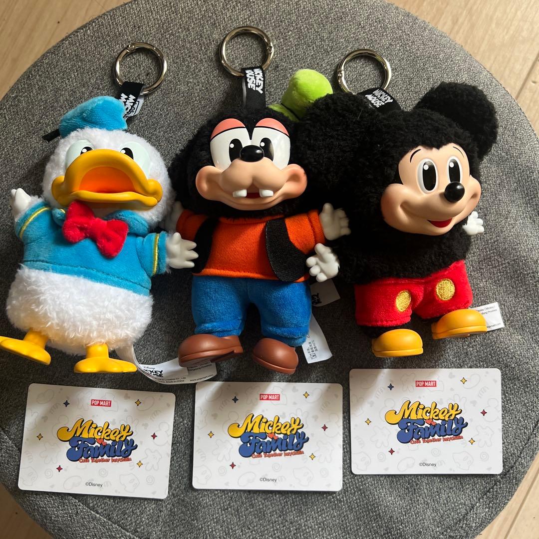 ポップマート ディズニー Mickey Family ぬいぐるみ 3点セット