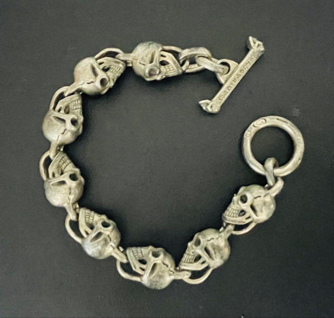 スカルデザイン シルバーブレスレット