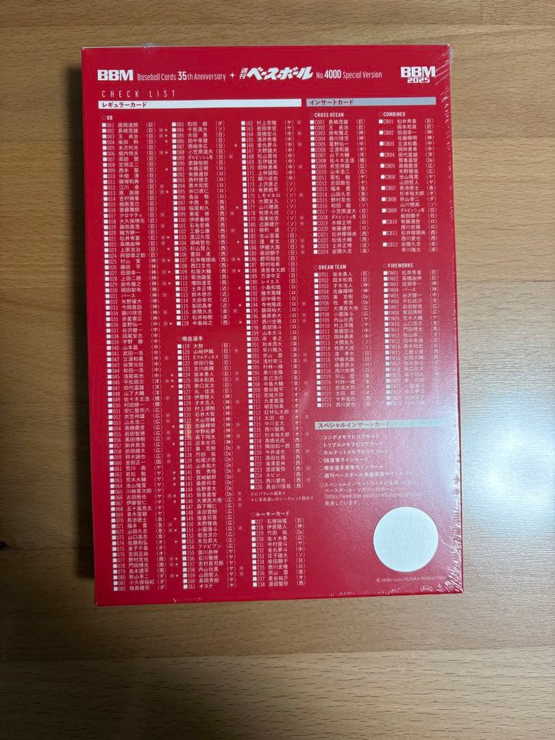 BBMカード35周年&週刊ベースボール4000号記念スペシャルバージョン BOX
