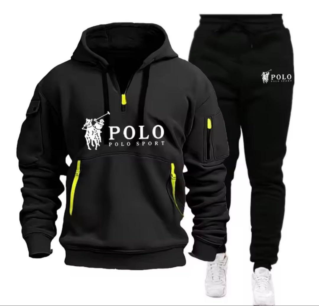 【✨Polo Sportロゴ✨】 Lサイズ　黒 スウェット　セットアップ