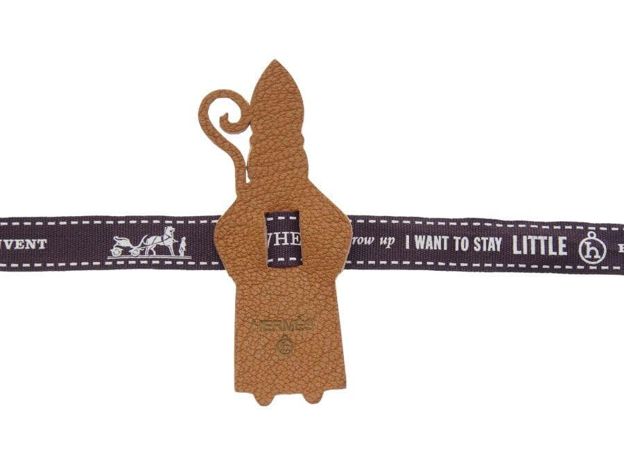 エルメス プティ・アッシュ ラッピングチャーム 司教 杖 ブラウン HERMES