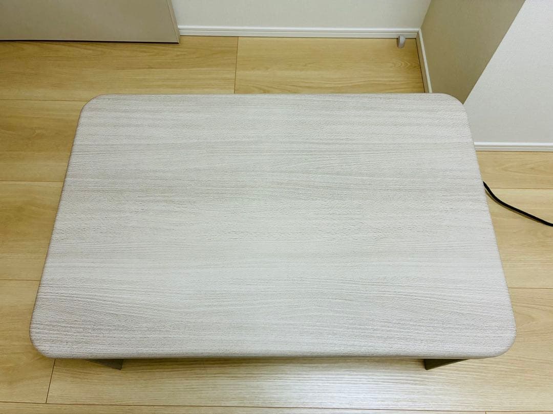 家具調折脚フラットヒーターコタツ　90×60　ホワイト