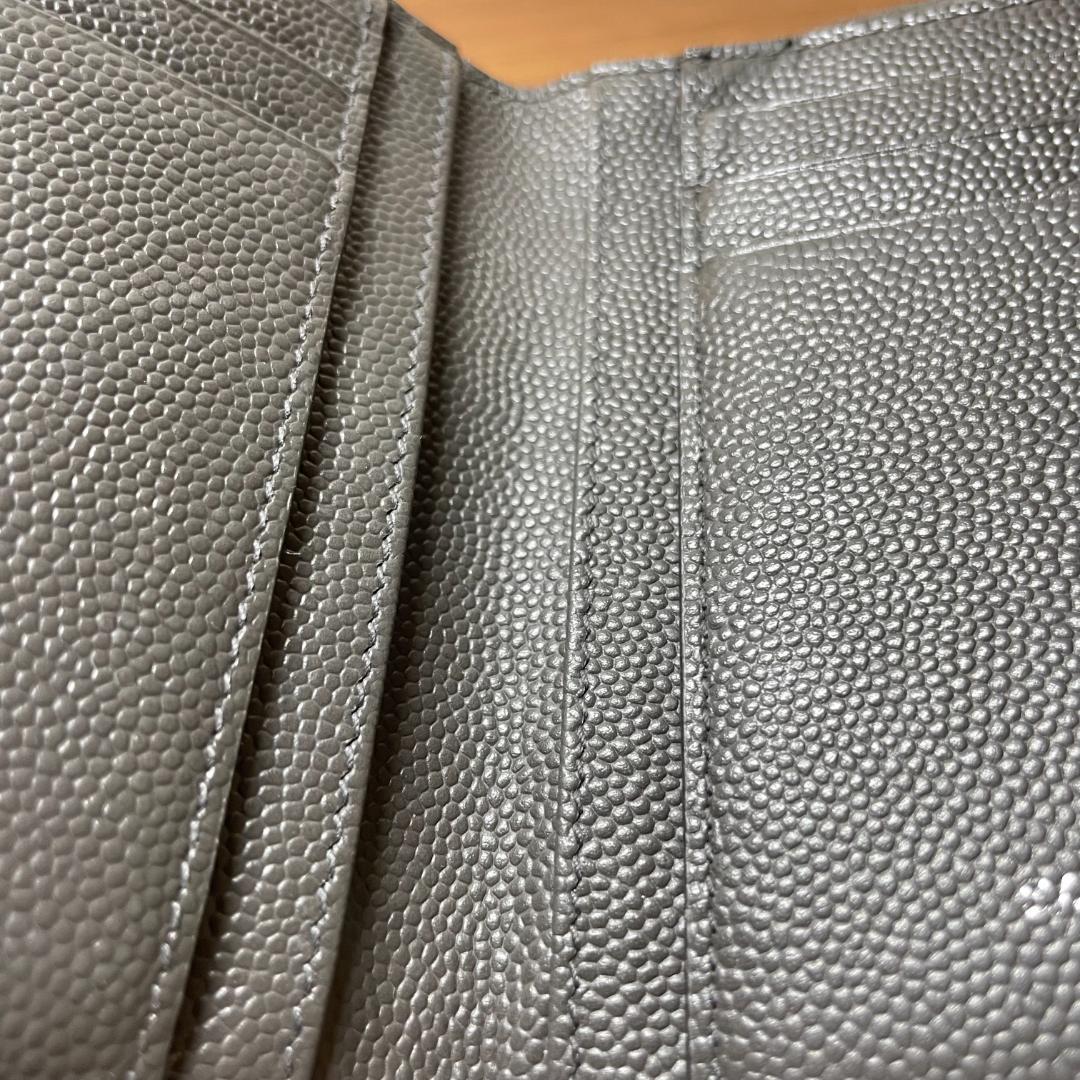 【美品】SAINT LAURENT サンローラン 二つ折り財布 ブラック レザー