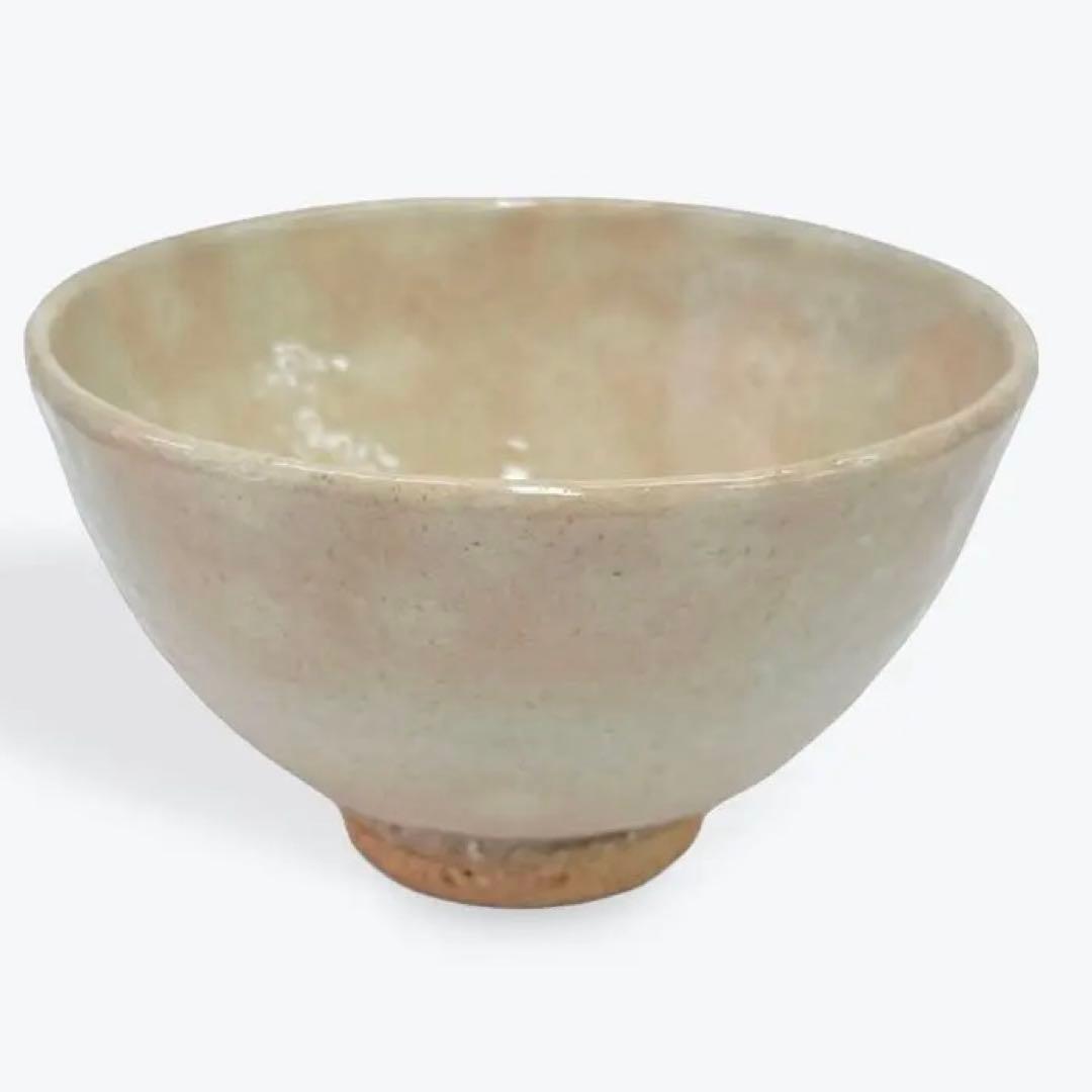 萩焼　萩白釉縁彩茶碗　茶道具　抹茶碗