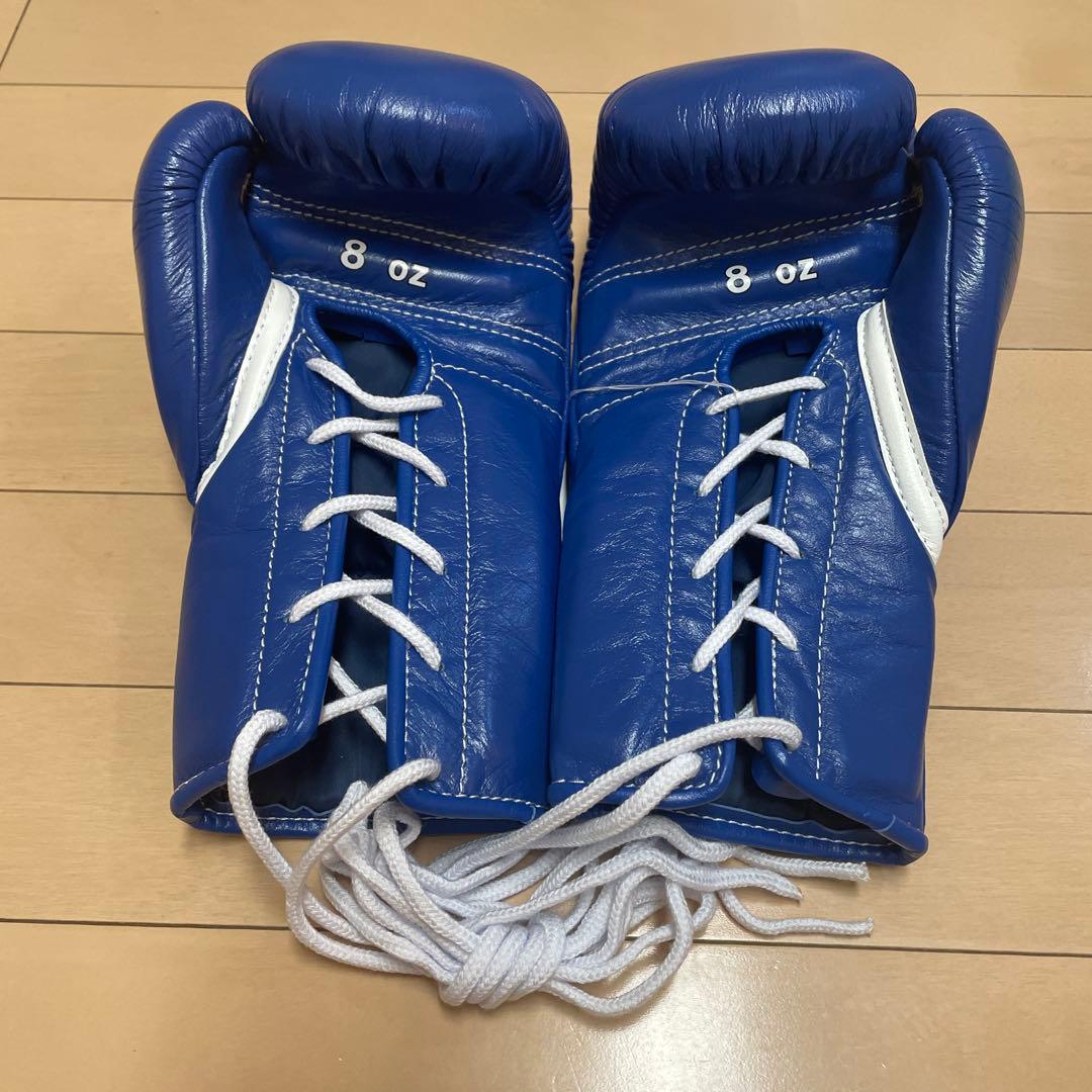 新品未使用 ウイニング 8オンスグローブ ブルー 牛皮革製 MR-200
