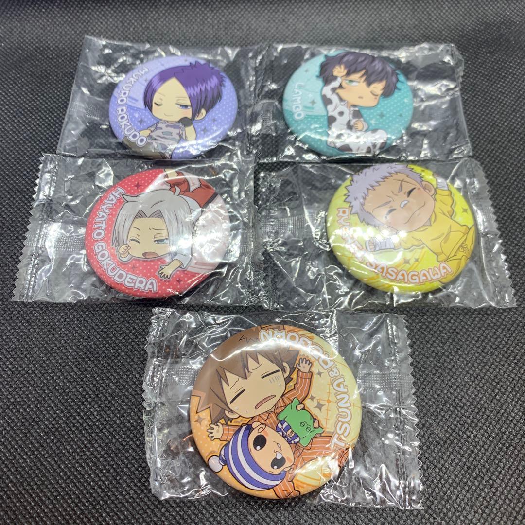 家庭教師ヒットマンREBORN！ リボーン　ねぼねぼ缶バッジ5種セット未開封品