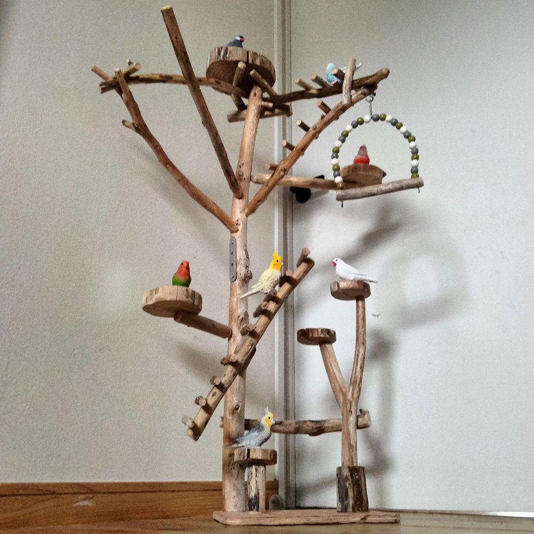 ET バードアスレチックジム 天然木 自然木 流木 止まり木 インコ