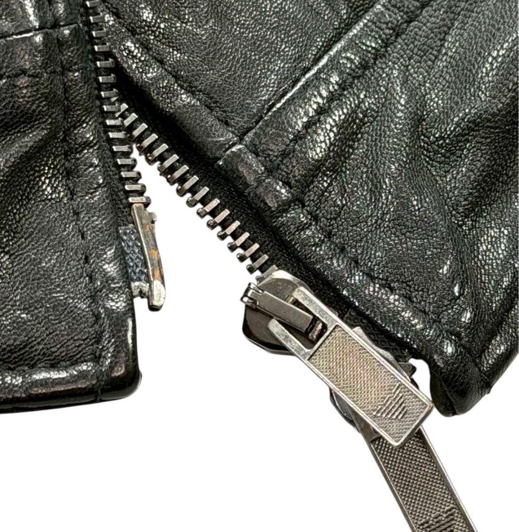 イタリア製 エンポリオ アルマーニ タンニン鞣し レザージャケット ブラック50