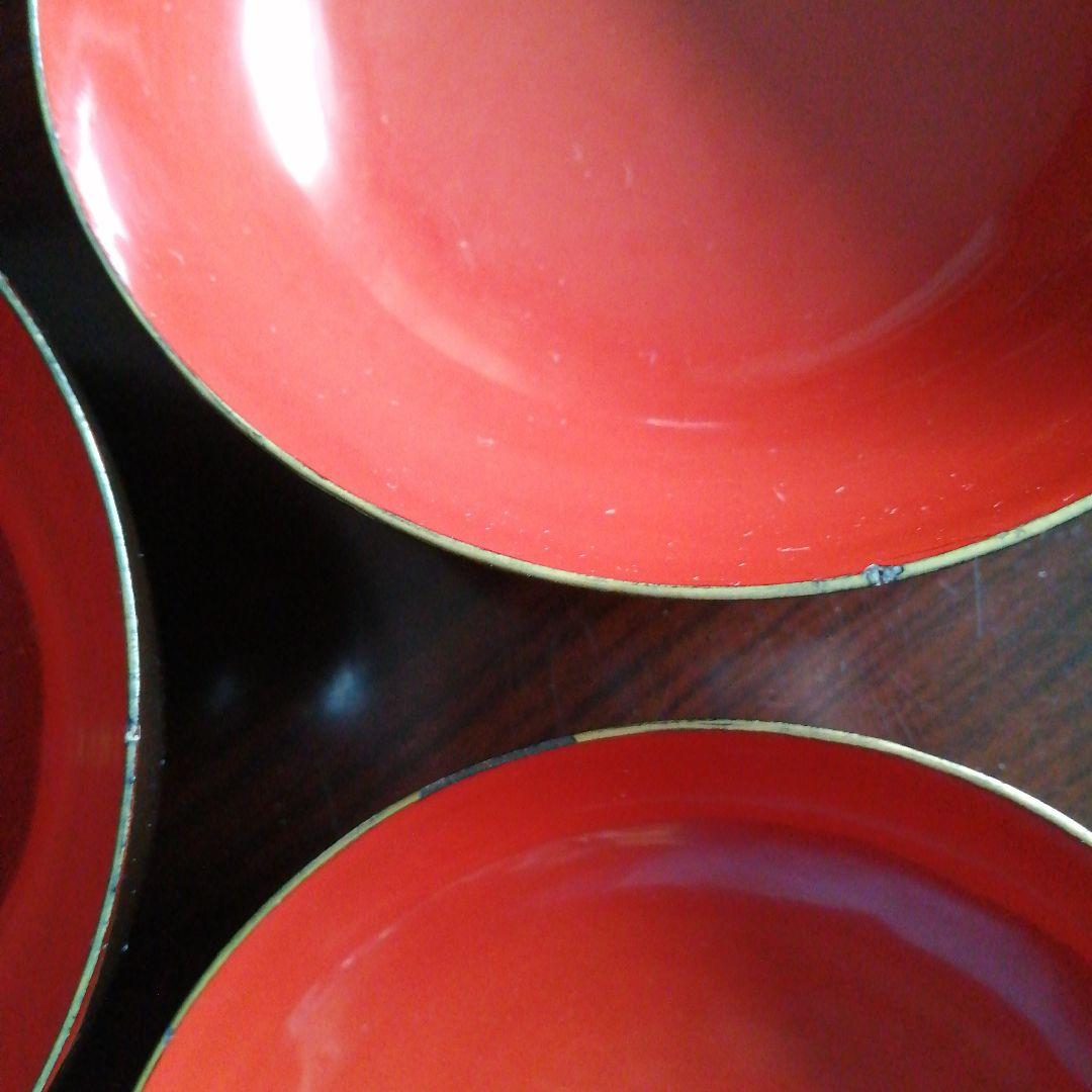 木製漆器　金彩梅紋蓋付椀　19客　13.5cm　寛政7年　【全て小カケあり】