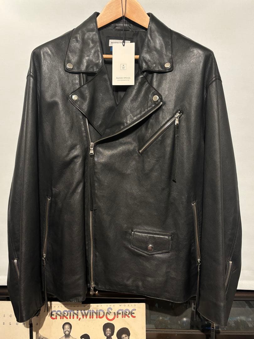 値下げ交渉可能 ラムレザープライムオーバーダブルライダースジャケット