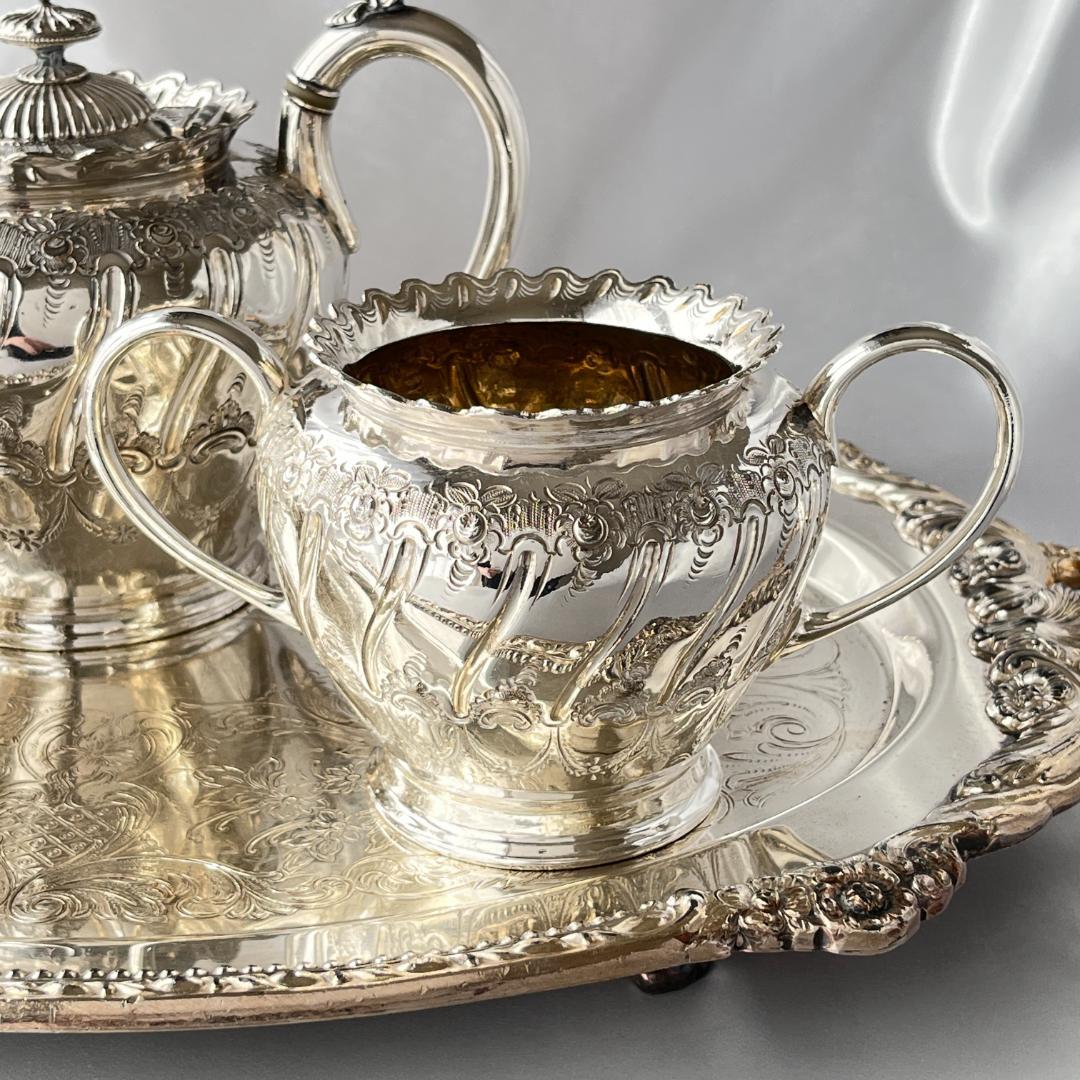 【James Dixon 】 ビクトリアン ティーセット 3点 ティーポット