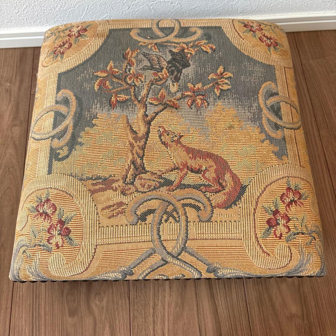 フットレスト タペストリー風クッション 動物モチーフ