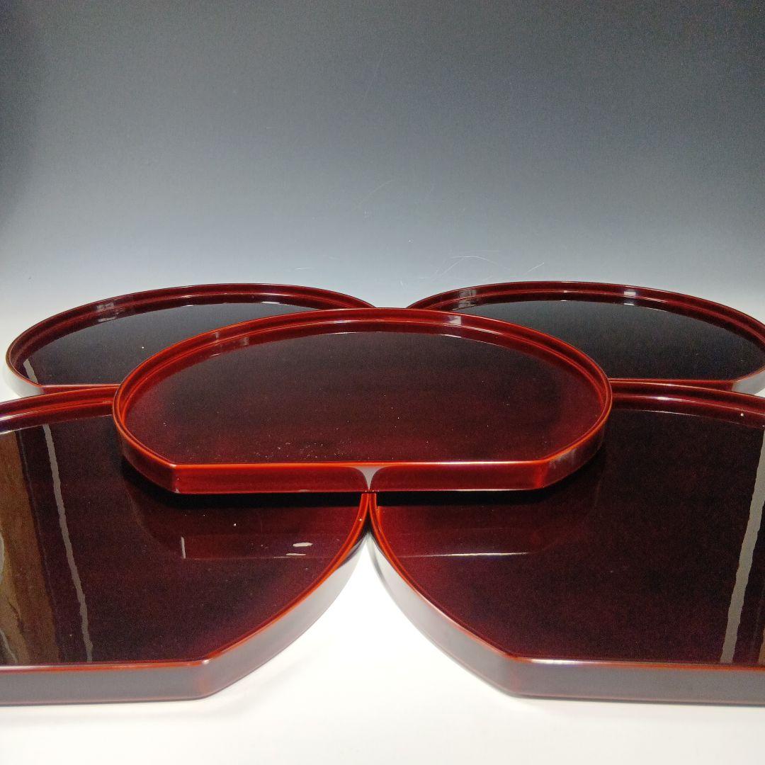 輪島塗　半月卓上膳　5枚　共箱