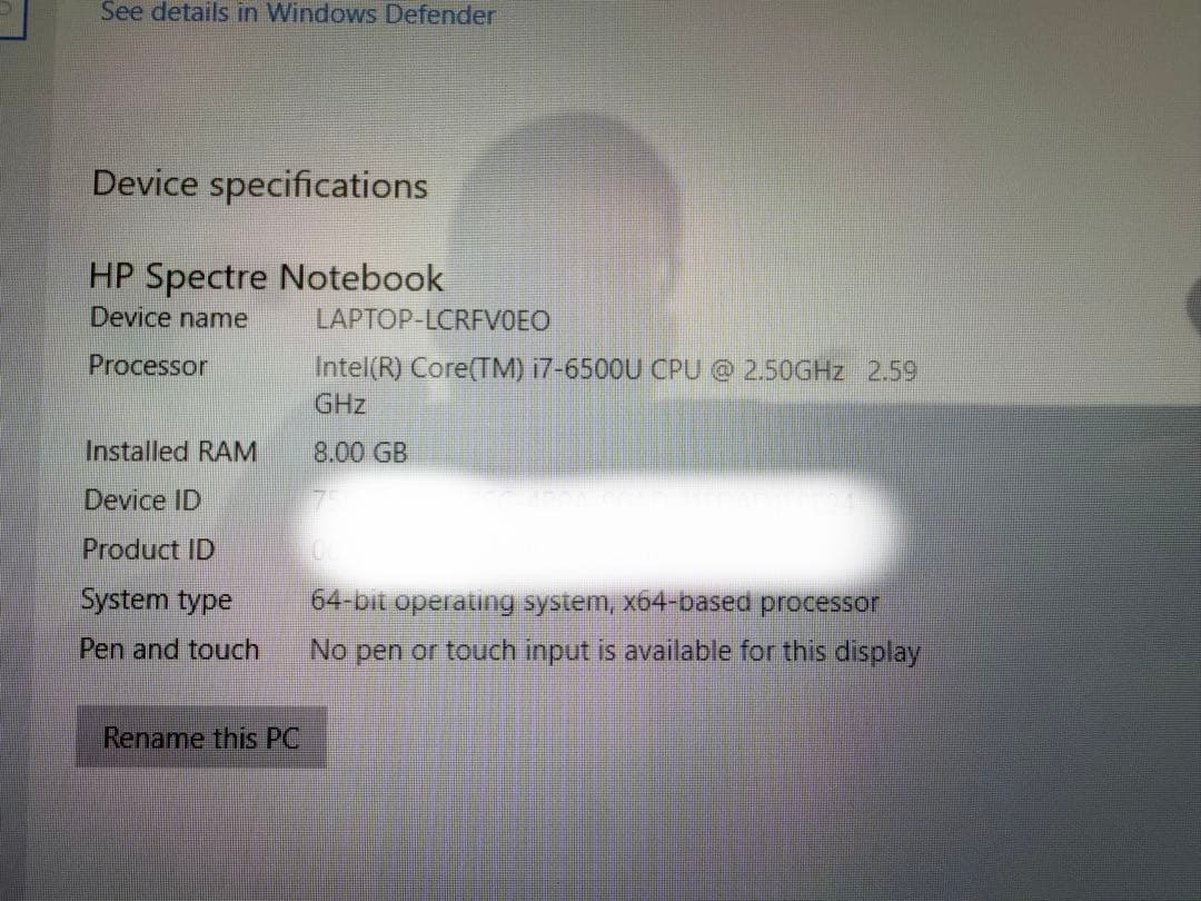 HP Spectre ノートPC