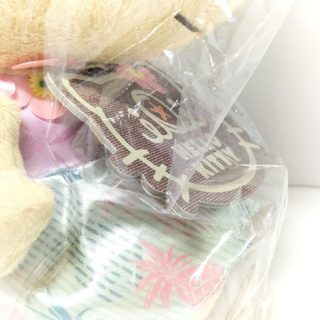 未使用 ハワイ ハローキティ イオラニ コラボ ぬいぐるみ ブルー 日焼けキティ