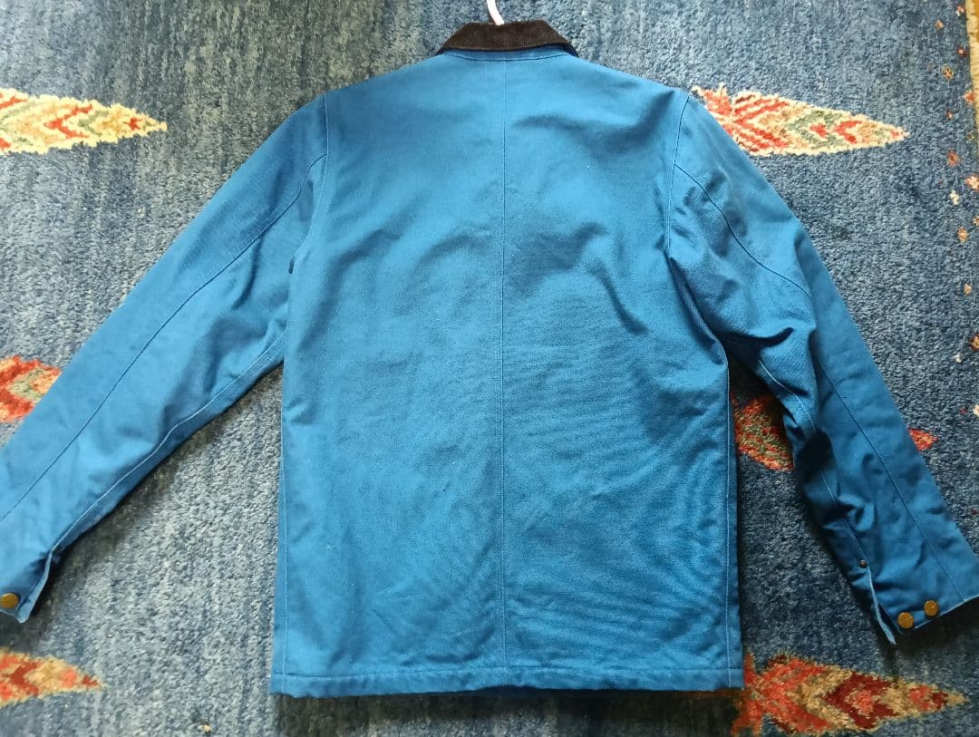 コットンジャケット 青 コーデュロイ　carhartt sサイズ