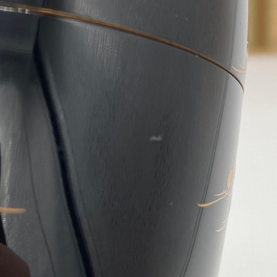 大棗　住吉蒔絵内梨地　松堂作　茶道具　古物