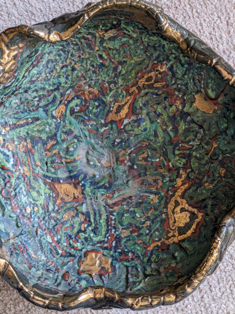 ⭐薩摩焼の絶品 美術工芸品 蛇蝎釉 どんこ釉 茶道具 菓子鉢 珍物 骨董品