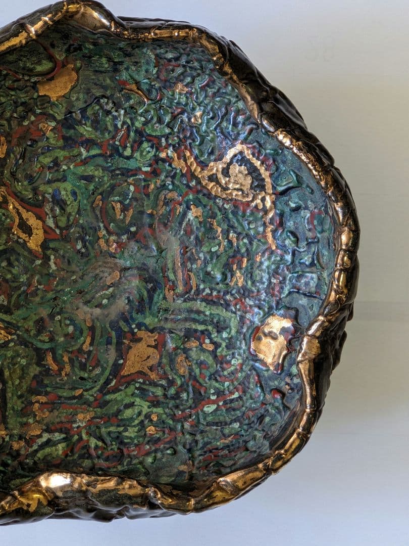 ⭐薩摩焼の絶品 美術工芸品 蛇蝎釉 どんこ釉 茶道具 菓子鉢 珍物 骨董品