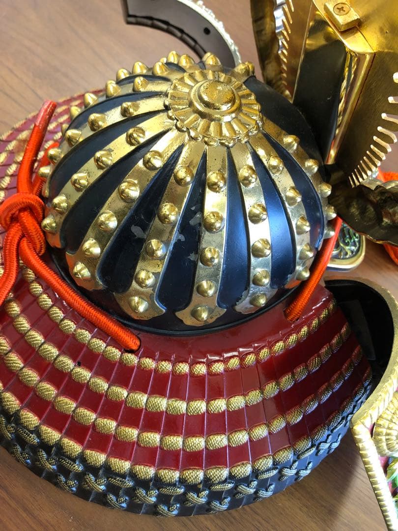 【兜飾】牡丹獅子星兜 Japanese Helmet Kabuto 戦国