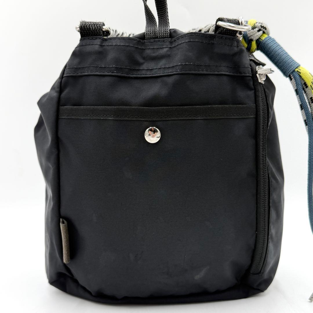 【良品】zattu ローウェル ショルダーバッグ 2way ナイロン ブラック