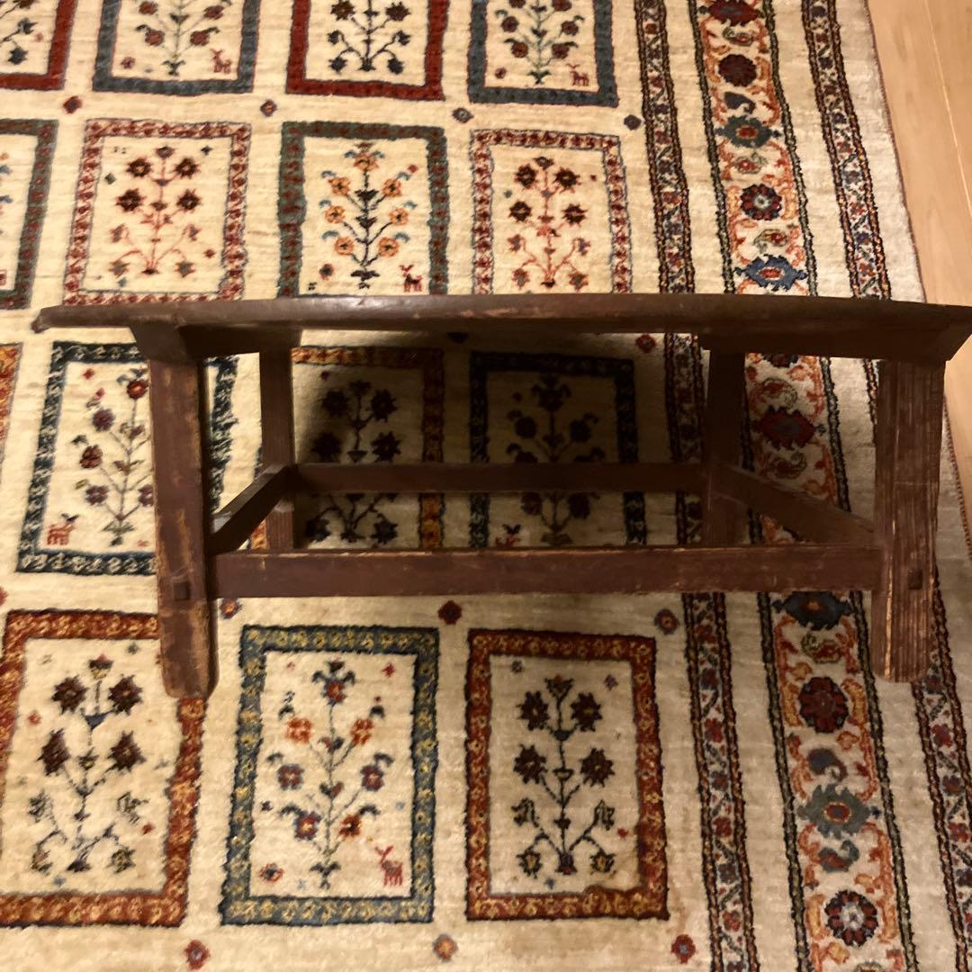 木製 円形座卓 四本脚　ちゃぶ台