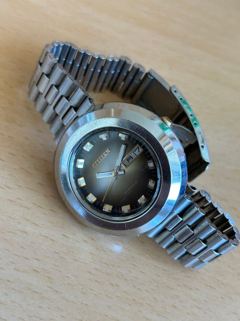 CITIZEN 自動巻き アナログ腕時計 ブラウン