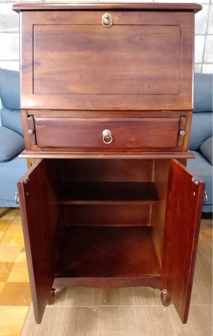 G1821 レトロで可愛い！ 木製 ライティングビューロー/多目的デスク