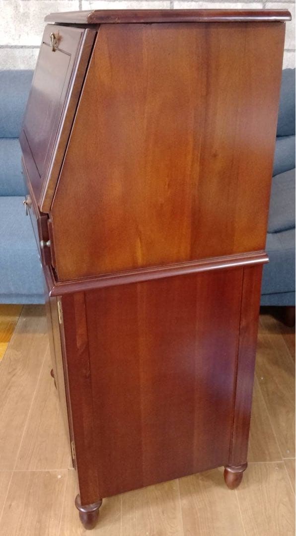 G1821 レトロで可愛い！ 木製 ライティングビューロー/多目的デスク