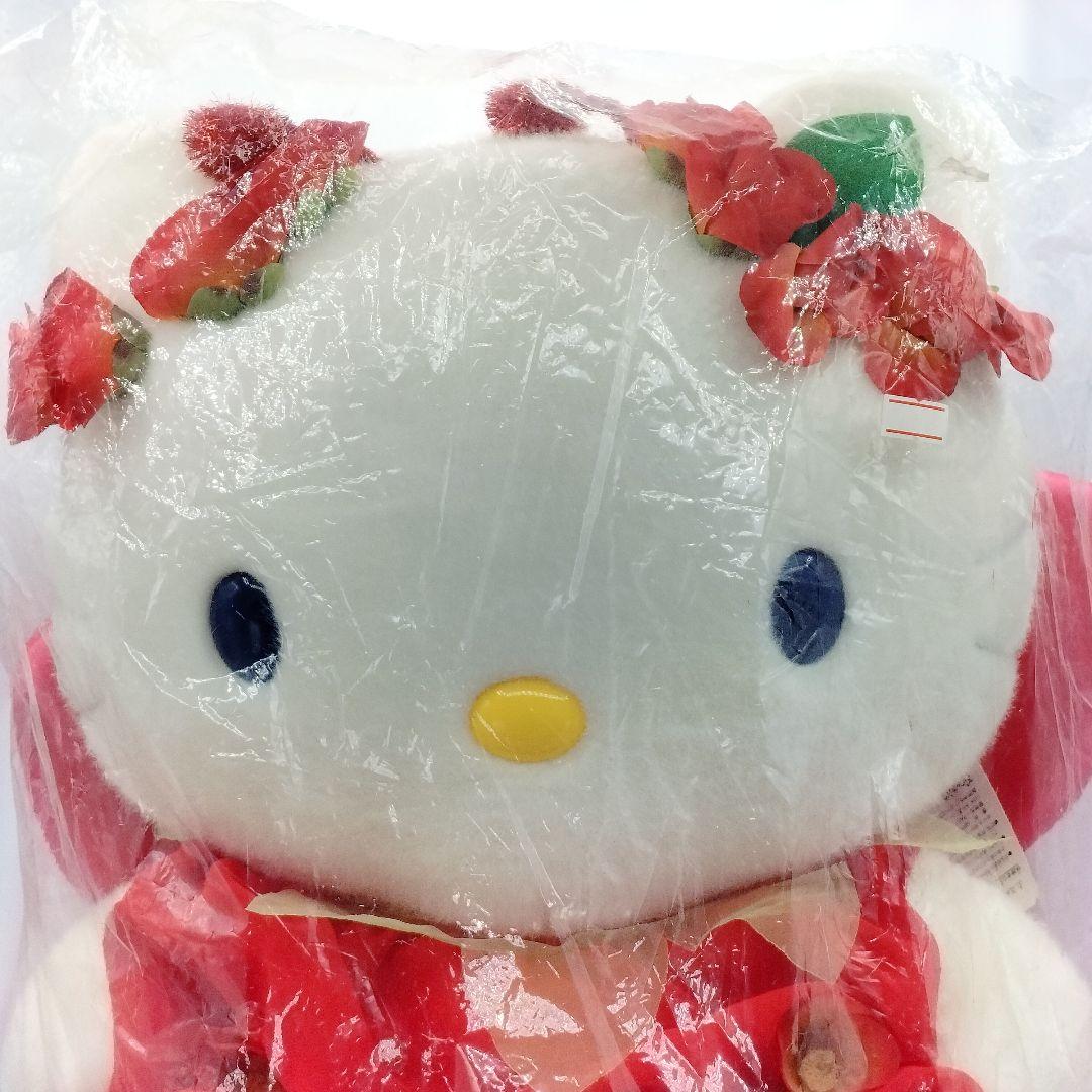 未使用 ハローキティ フラワー フェアリーキティ ツバキ ぬいぐるみ 45cm