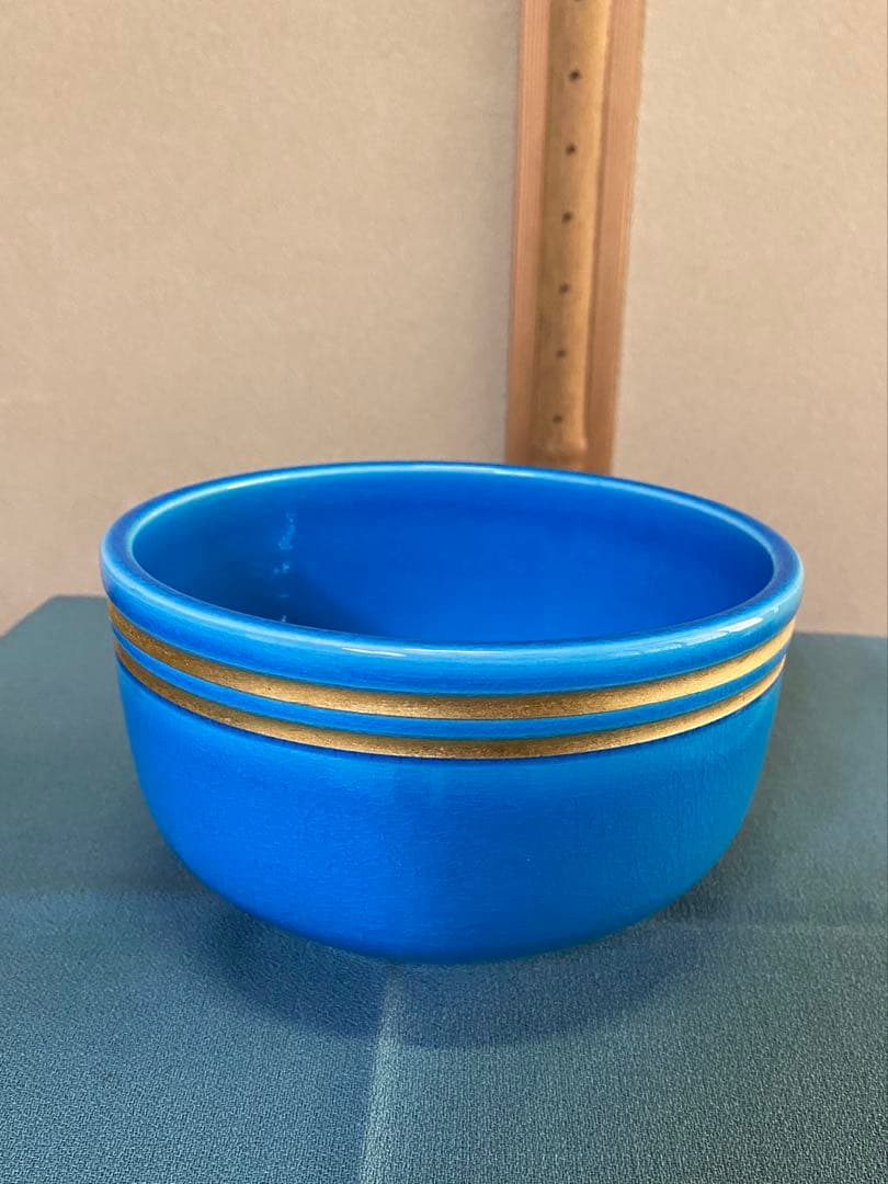 茶道具/皆具 手塚桃峰 『浅黄交趾 末広』京焼