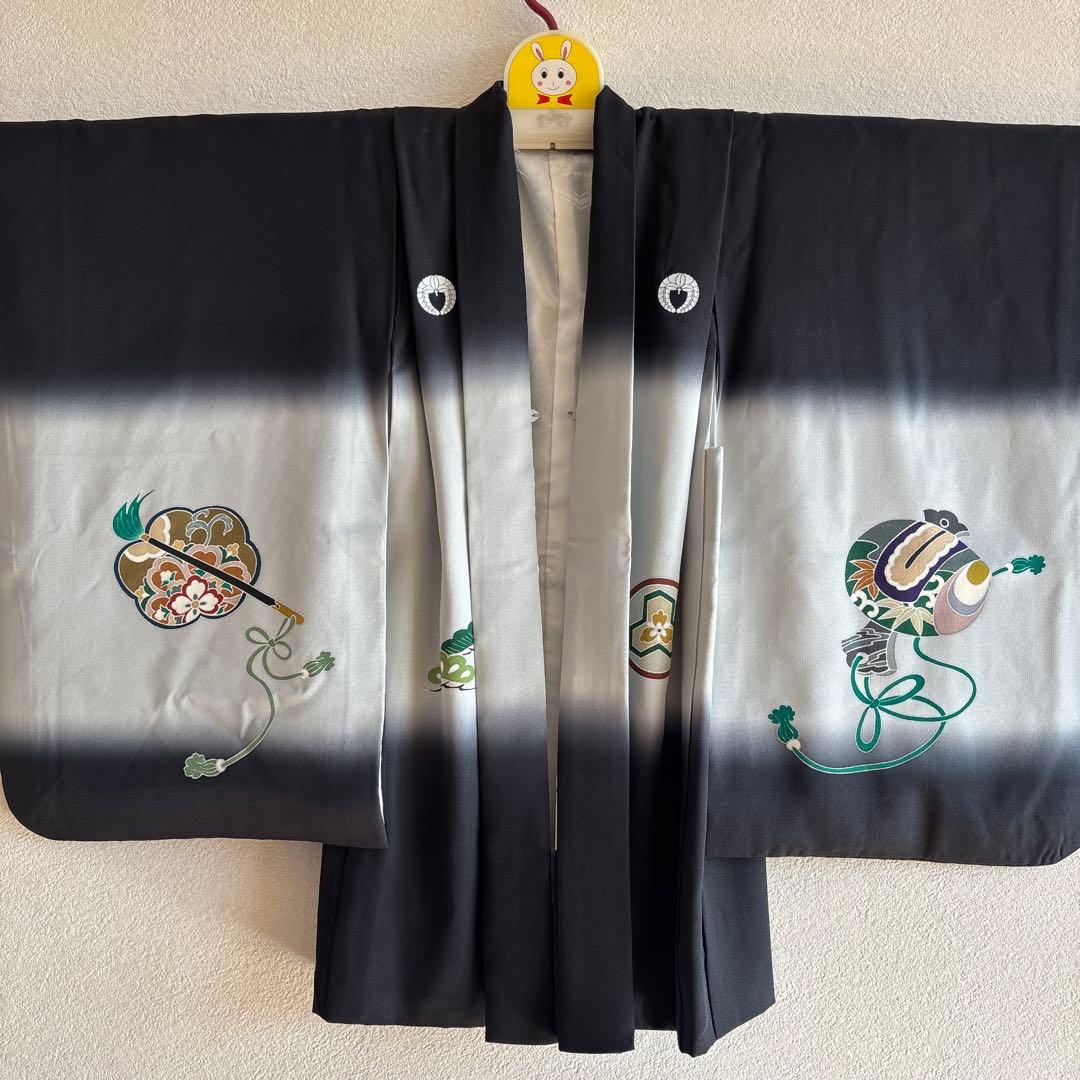 七五三　正絹男の子お祝い着羽織 産着