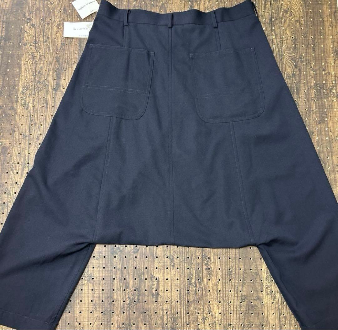 コムデギャルソン　サルエルパンツ　黒　紺　L ウール100%