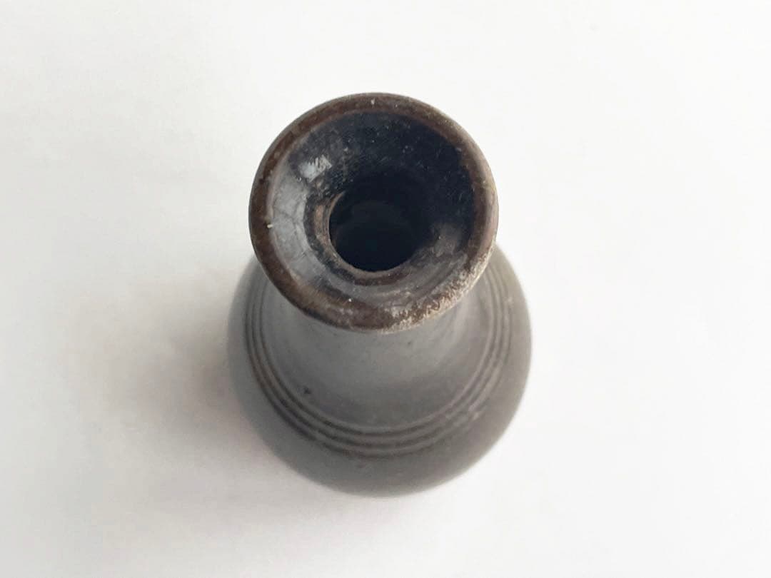 骨董　アンティーク　琉球古陶　沖縄　酒器　褐釉徳利　一輪挿し　渡名喜瓶　嘉瓶