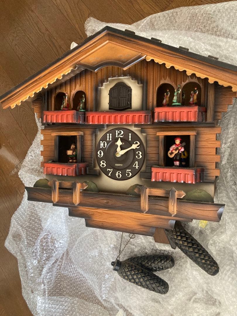 ジャンク品　木製振り子鳩時計 レトロ