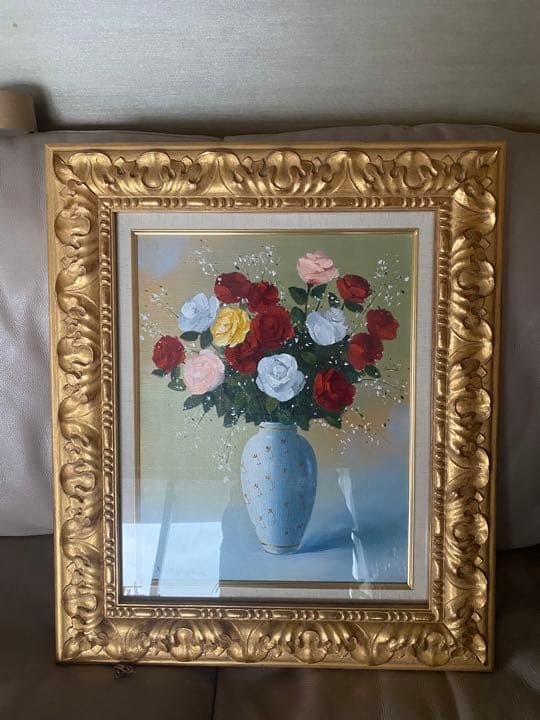 minou専用 絵画　油絵　F6　薔薇　原田信夫作