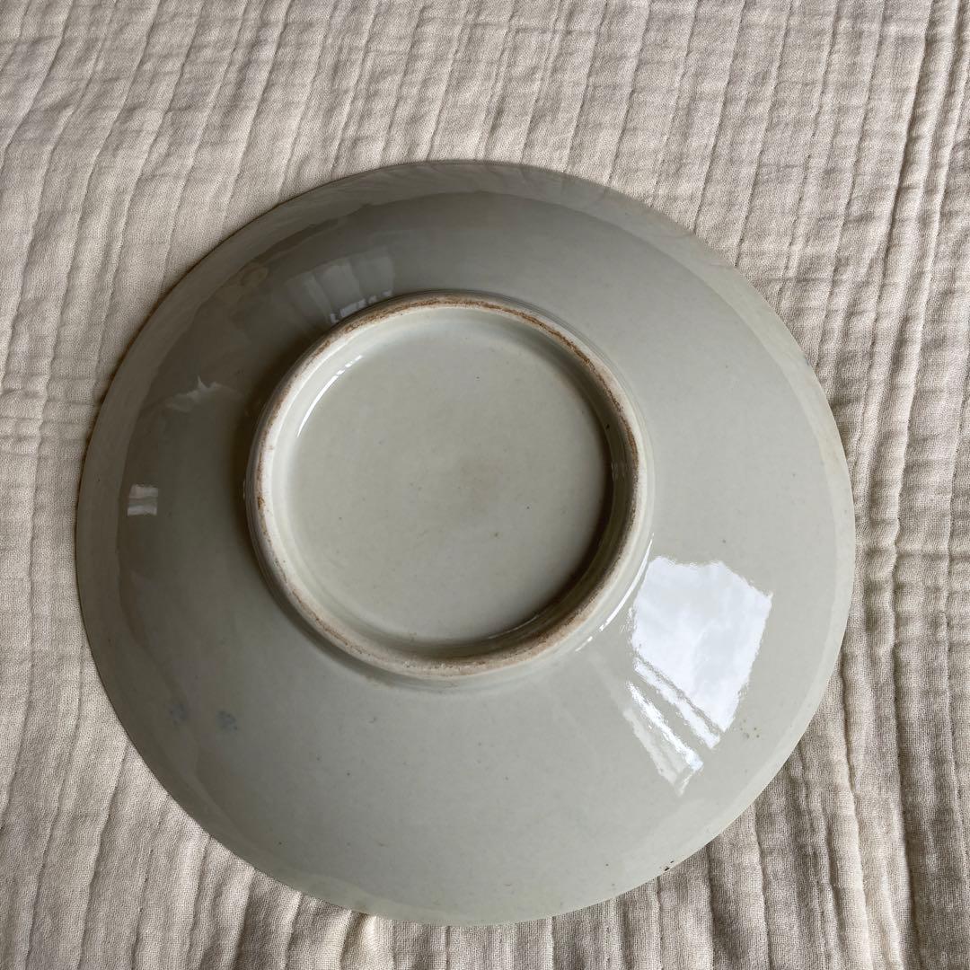 【レプリカ】伊万里　焼染付水葵に兎図大皿のレプリカ