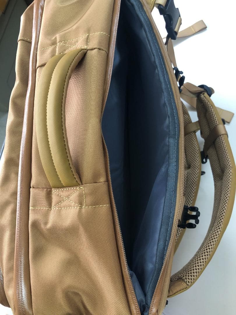 真空圧縮リュックサック(キャメル)　30×17×46(cm) ★ポンプ無★