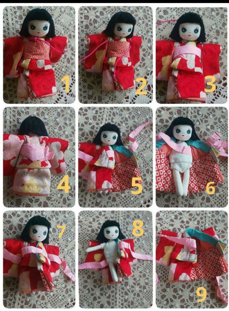 文化人形　ミニ文化人形 ゆずちゃん 着せ替え 着物人形 うさぎうーちゃんセット