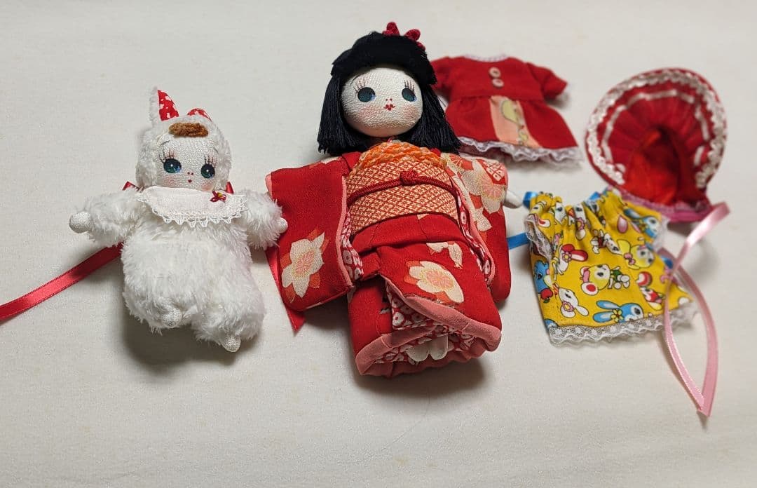 文化人形　ミニ文化人形 ゆずちゃん 着せ替え 着物人形 うさぎうーちゃんセット