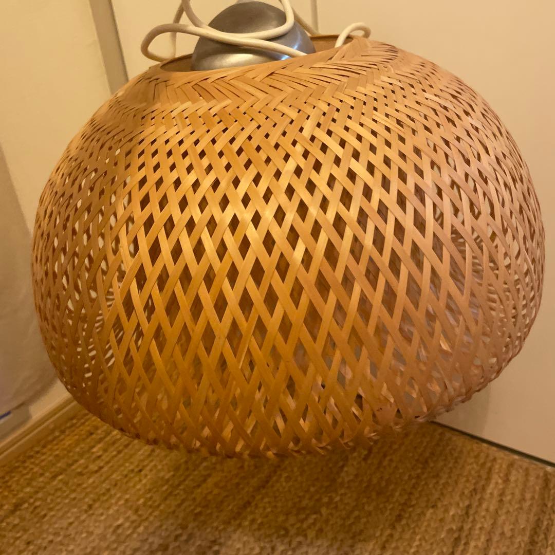 ❤️2点セットLED電球付き❤️ ラタン製シーリングライト E26ソケット対応