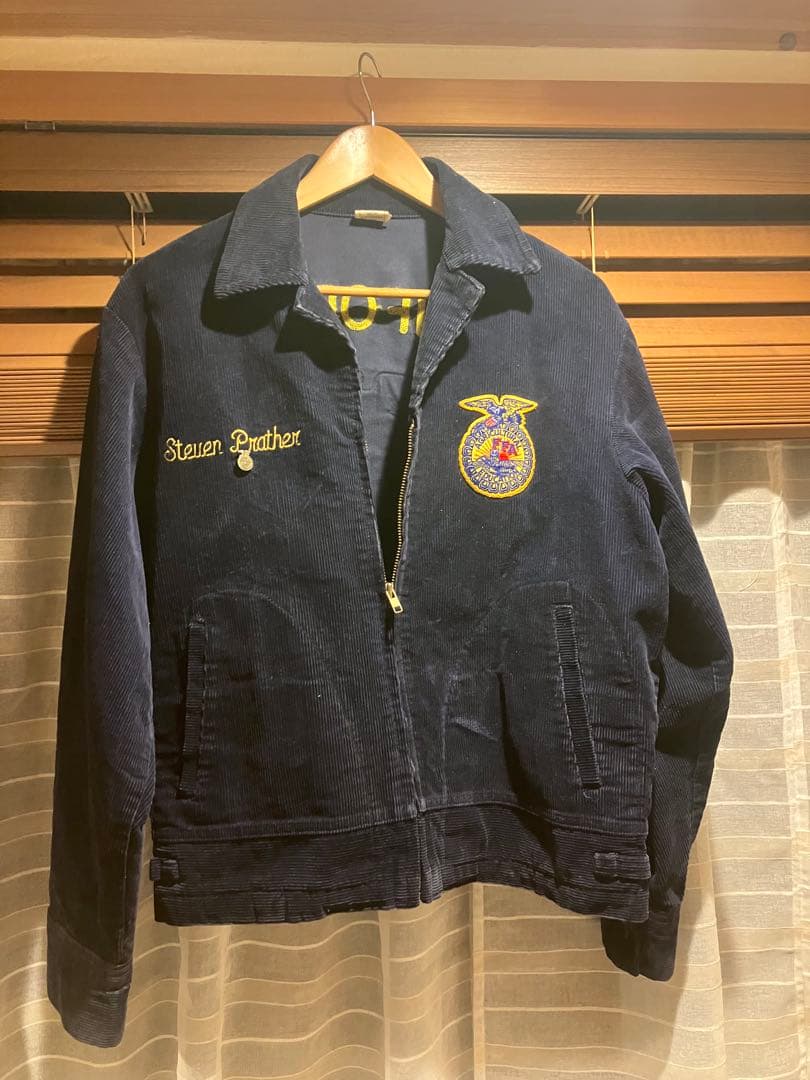 70s FFAエンブレム付きコーデュロイジャケット