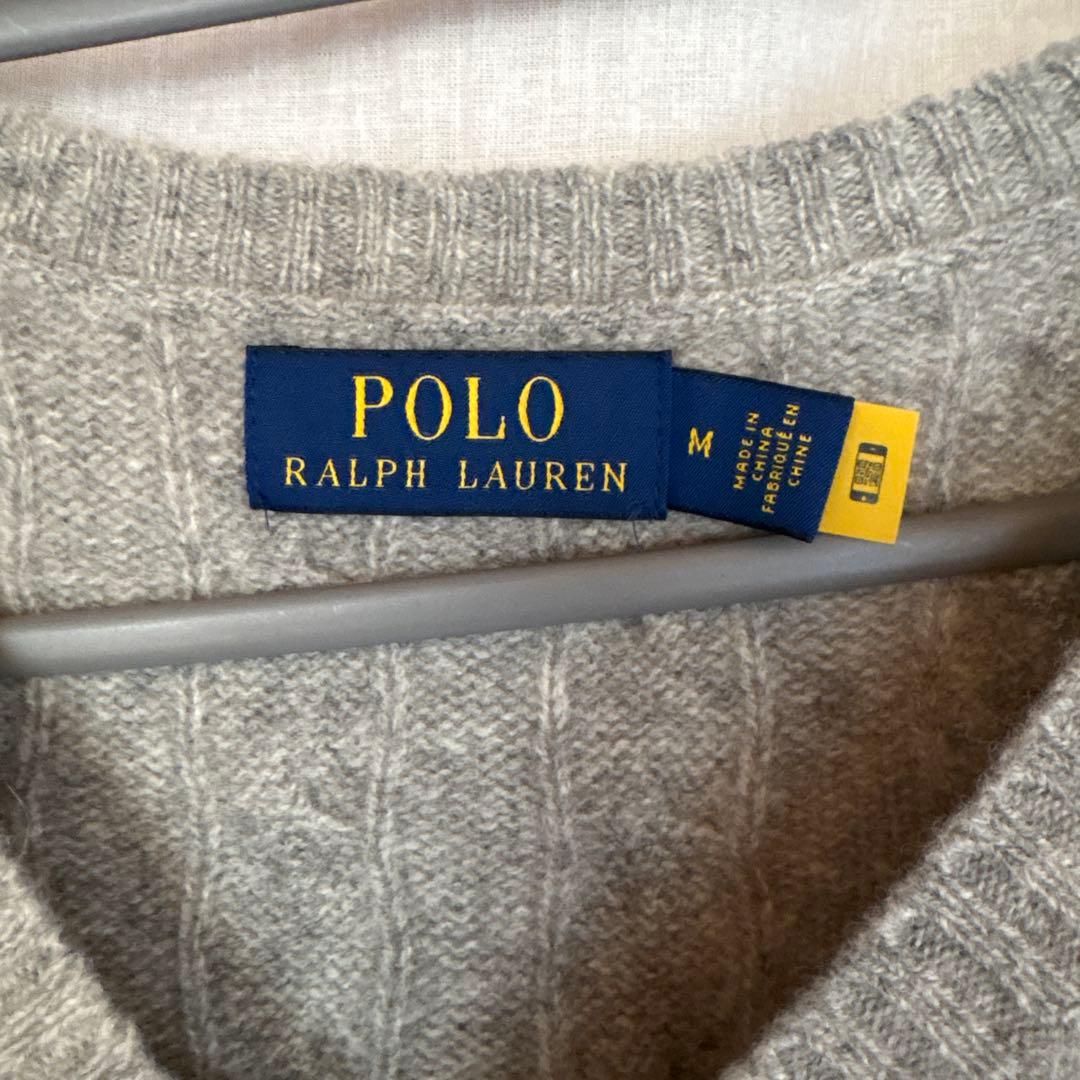 POLO RALPH LAUREN グレー Vネック ベスト M