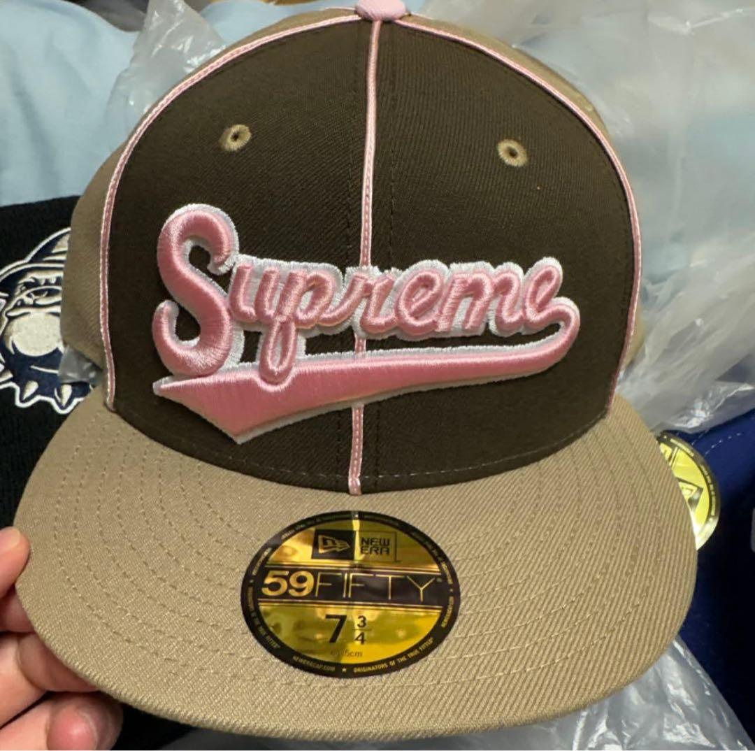 帽子 Supreme Piping Script Logo New Era \"Tan\"