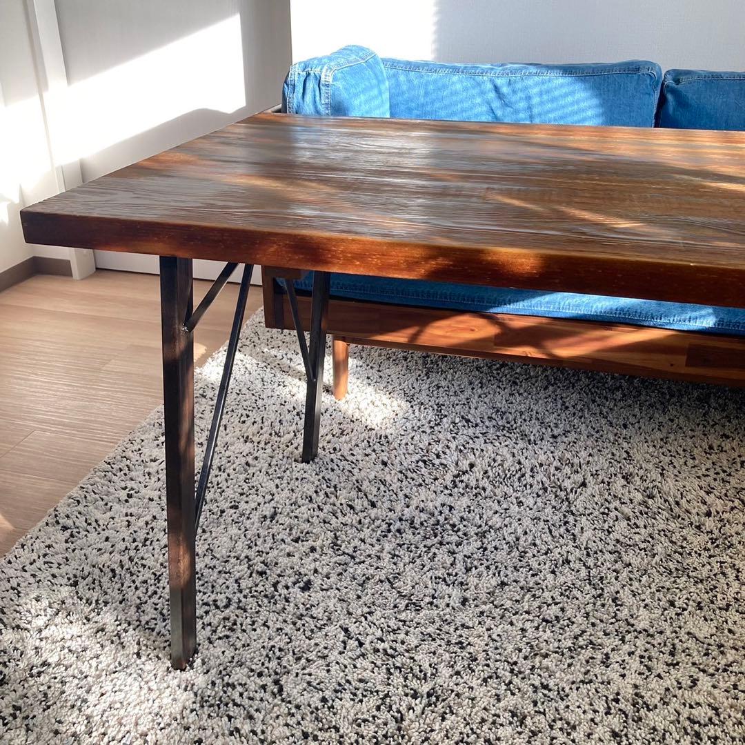 【送料込】ジャーナルスタンダードファニチャー ダイニングテーブル 古材 アイアン