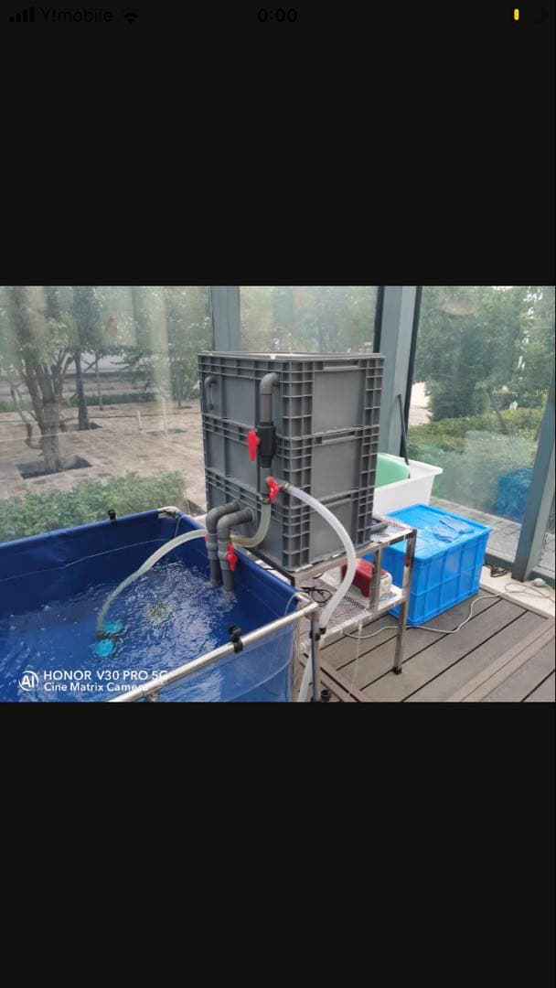 三段式万能濾過装置、濾過層濾過飼育濾過装置、外部フィルター(大)当日発送送料込み